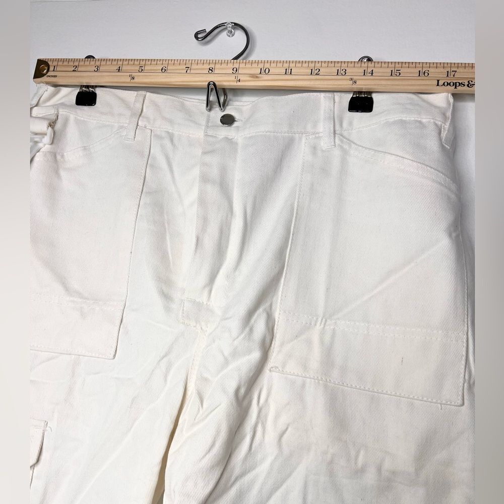 Men’s white cargo shorts 34” utility cargo shorts casual - Picture 6 of 12